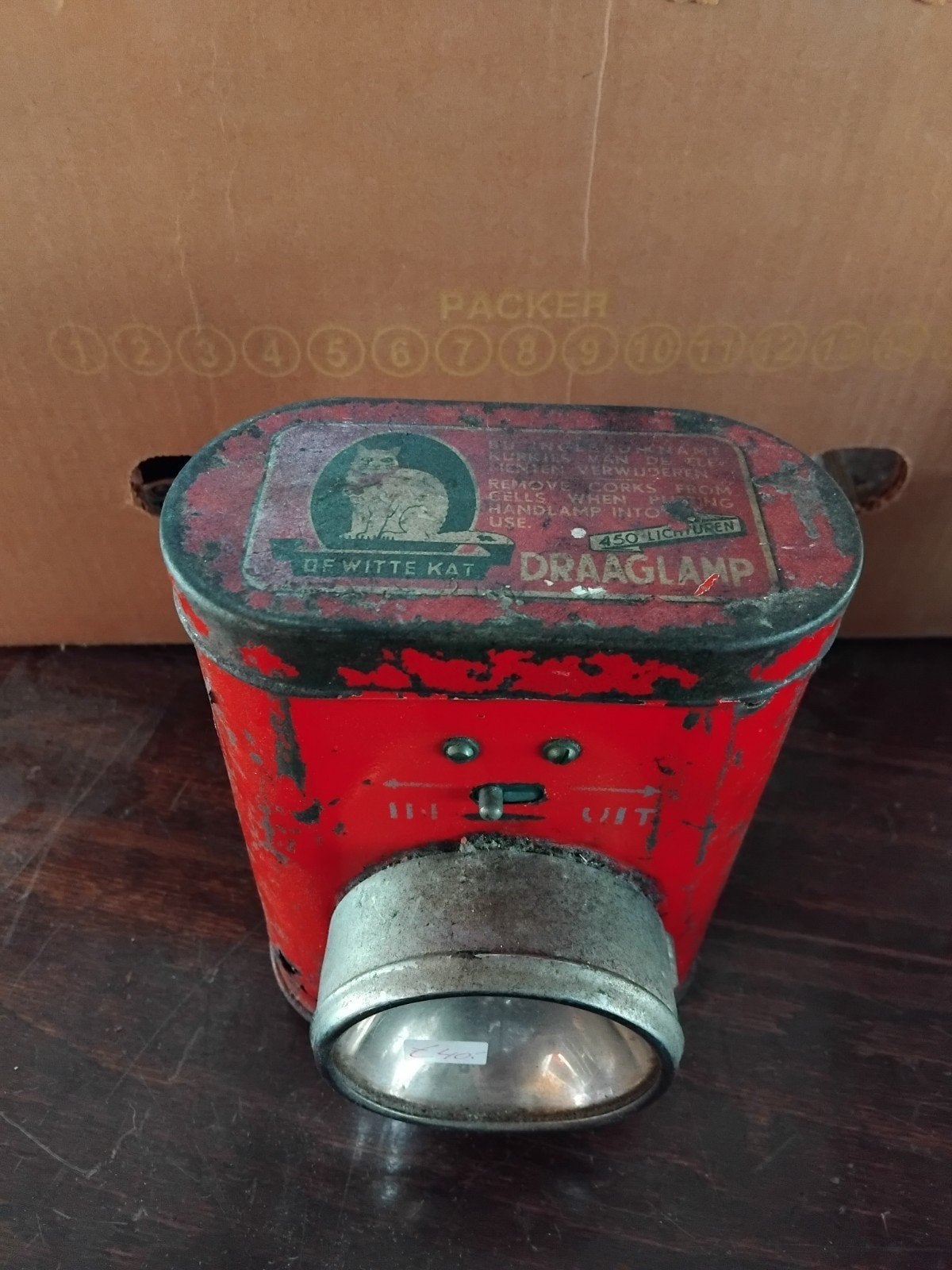 Witte Kat draaglamp., Ophalen of Verzenden