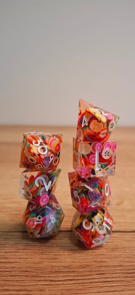 Sharp Edge D&D Dobbelstenen Set Fruit, Onbekend, Ophalen of Verzenden, Onbekend, Onbekend