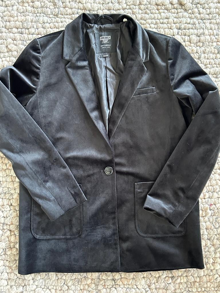 Kastopruiming.. nieuwstaat ZWART velvet blazer maat M, Kleding | Dames, Maat 38/40 (M), Zwart, Ophalen of Verzenden, Zo goed als nieuw
