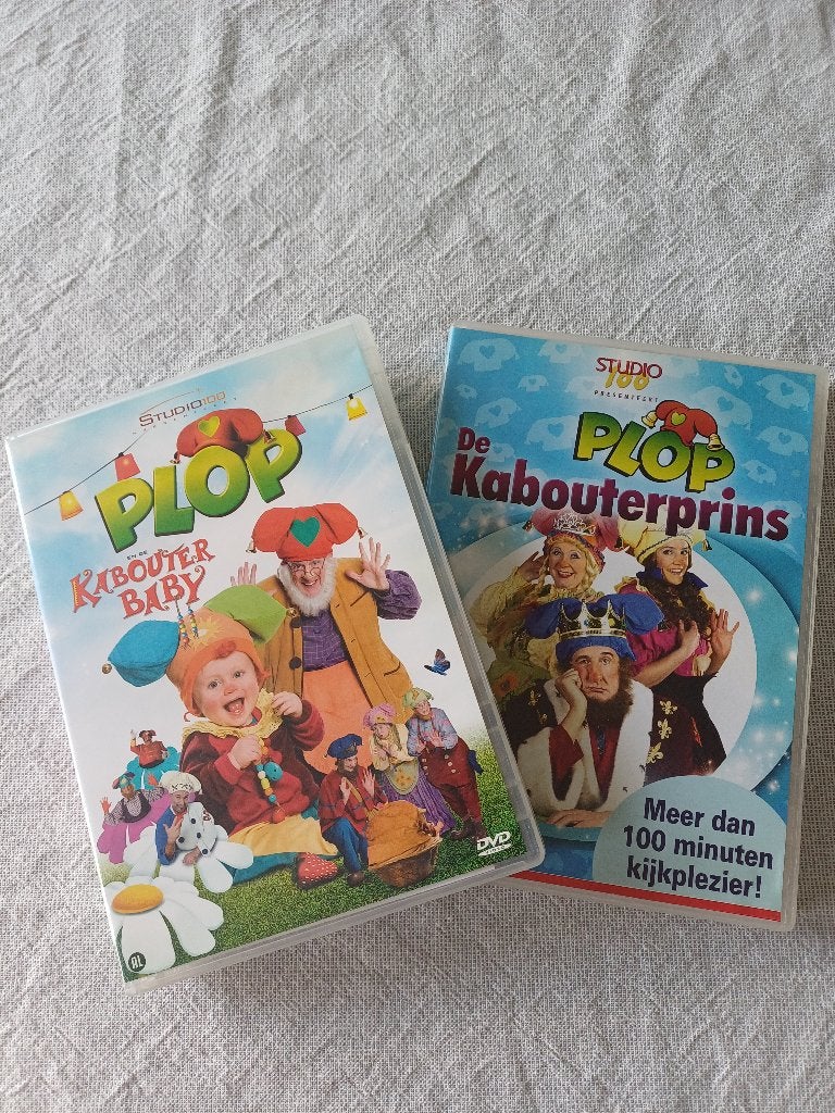 2 dvd's van kabouter plop, Cd's en Dvd's, Animatie, Alle leeftijden, Inclusief doosje, Zo goed als nieuw