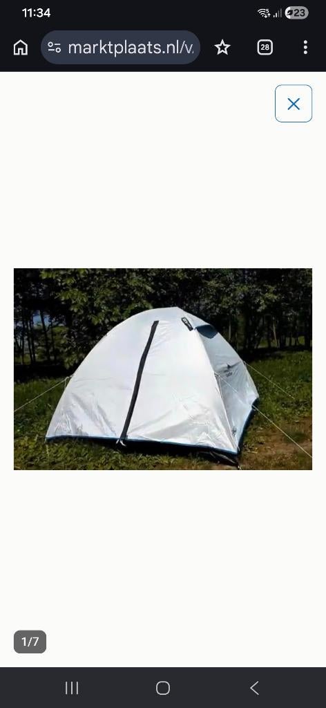 Quechua Arpenaz Fresh & Black 3-persoons tent, Caravans en Kamperen, Tenten, Ophalen, Gebruikt, Tot en met 3
