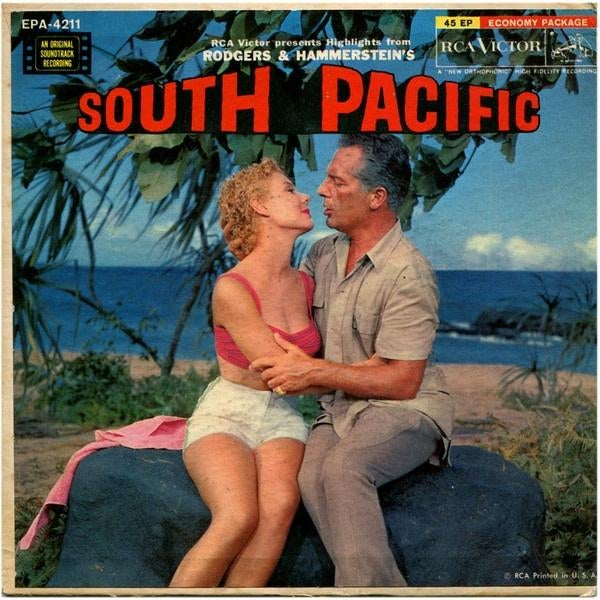 Rodgers & Hammersteen - South Pacific (EP Single), Cd's en Dvd's, Vinyl Singles, Gebruikt, Fotohoes, EP, Voor 1960, Filmmuziek en Soundtracks