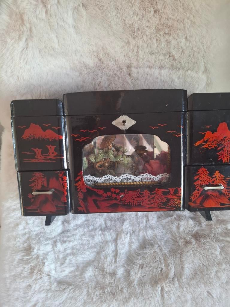 Werkend japans sieraden doosje, Antiek en Kunst, Ophalen of Verzenden