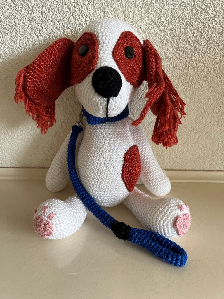 Gehaakte knuffel - Hond - Cavalier King Charles Spaniel, Ophalen of Verzenden, Nieuw, Hond, Handgemaakt