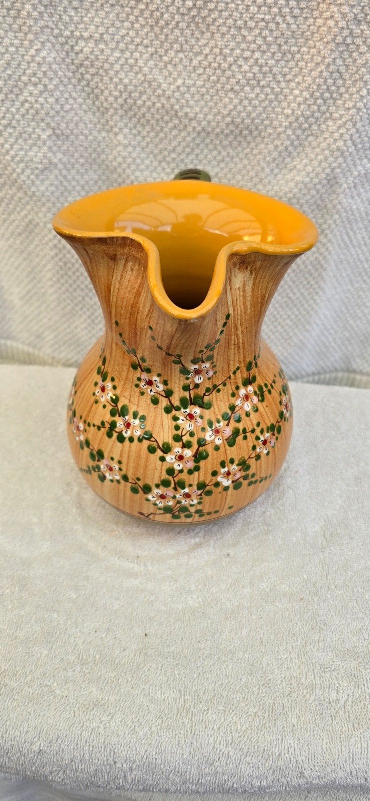 ​Vintage Italiaanse Keramiek Schenkkan / Vaas – FIMA Deruta, Ophalen of Verzenden