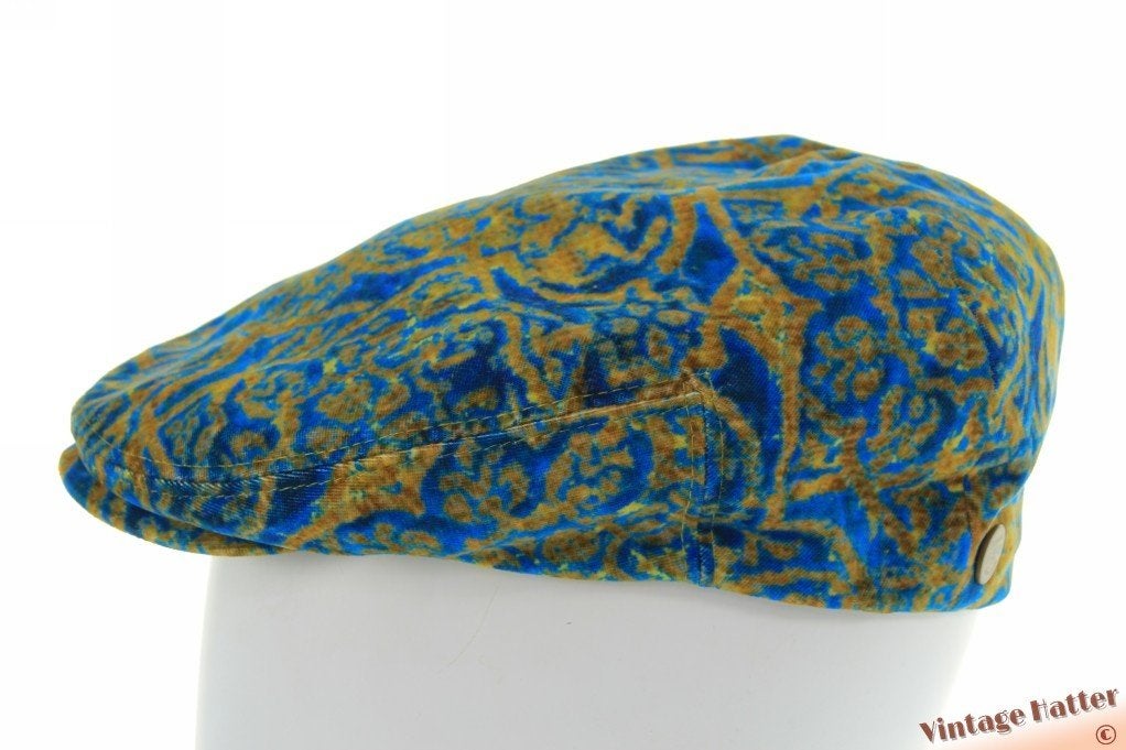 Platte pet Stetson Driver turkoise blauw fluweel nieuw 56 57, Stetson, Nieuw, Ophalen of Verzenden, Pet