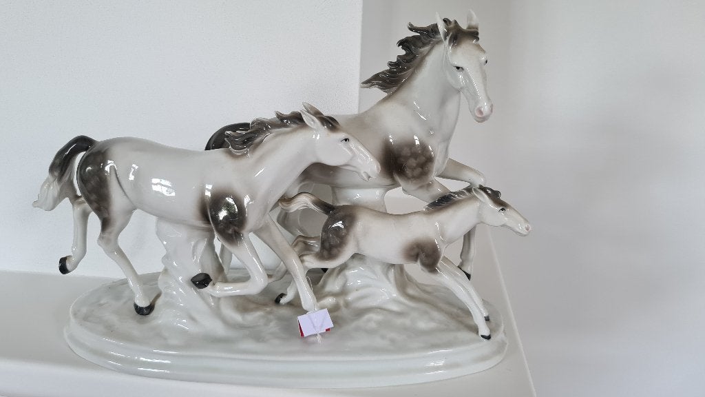 Porseleinen beeldengroep Paarden, Carl Scheidig Grafenthal, Antiek en Kunst, Ophalen of Verzenden