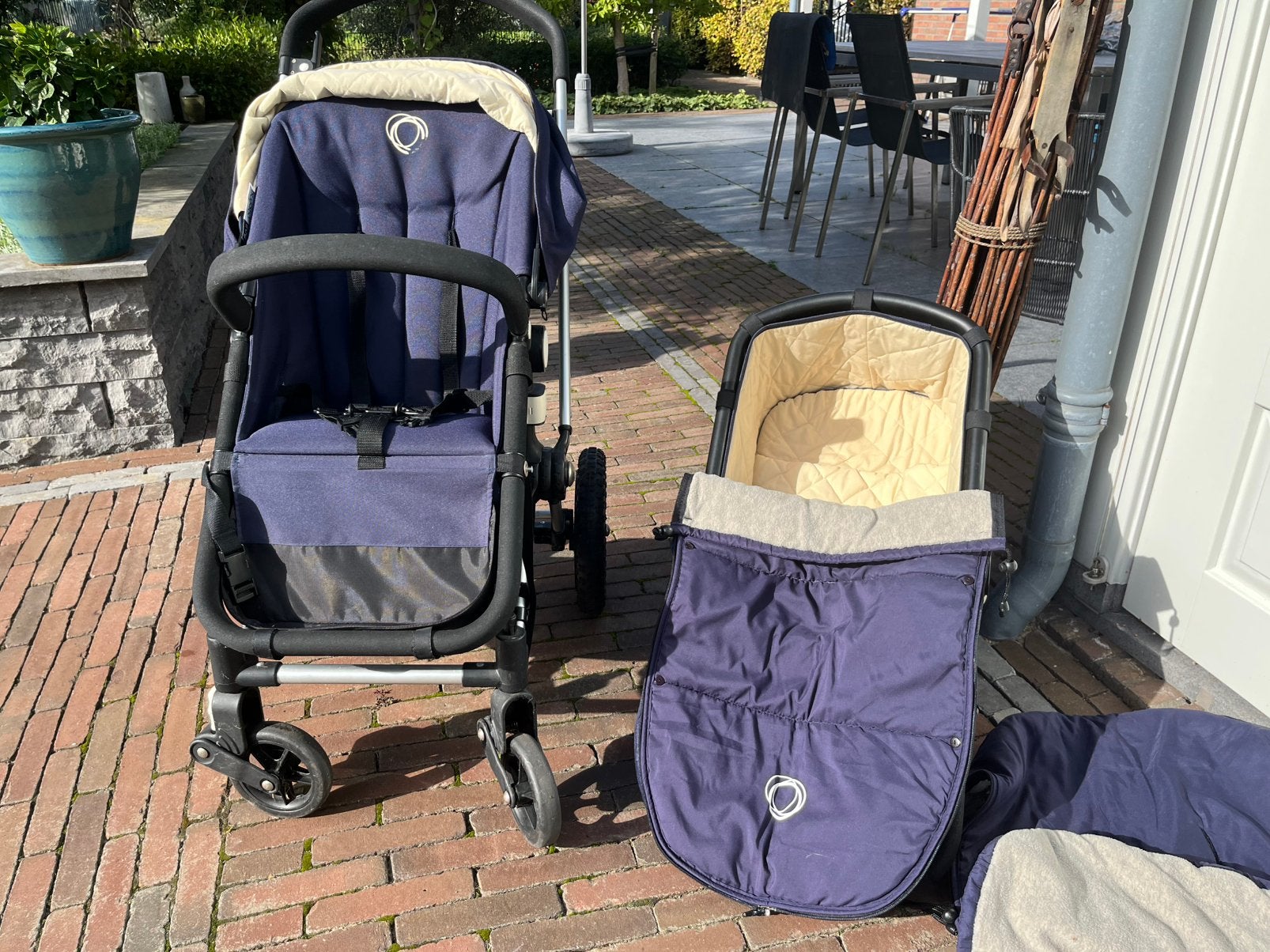 Bugaboo kinderwagen, compleet met kinderwagenbak+warme zak, Ophalen, Gebruikt, Bugaboo
