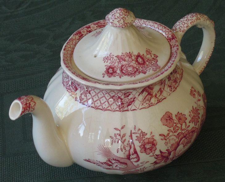 Nr TT30: 1 Mason Stratford pink theepot, Ophalen of Verzenden