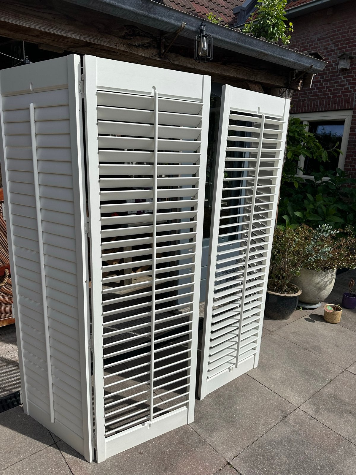 Witte shutters - 2 stuks, Ophalen, Gebruikt, Wit