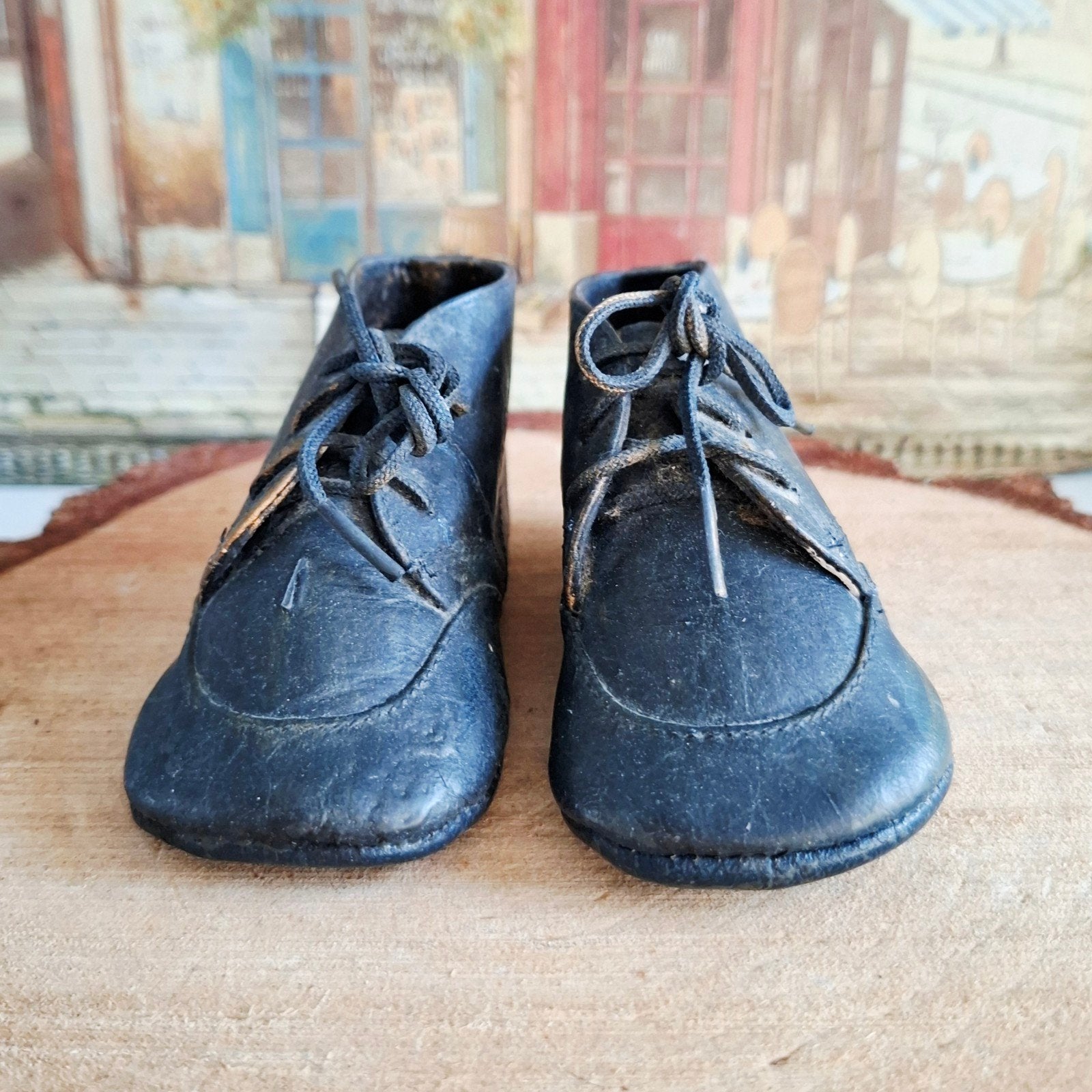 Vintage zwarte babyschoentjes - maat 18, Ophalen of Verzenden