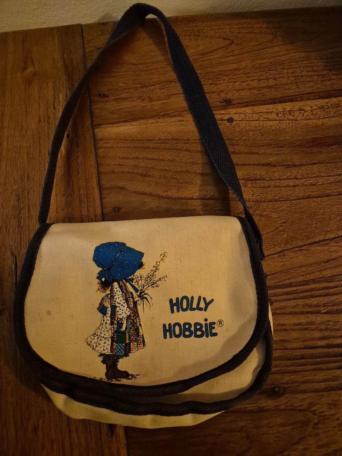 Vintage Holly Hobbie schoudertas jaren 70 – retro canvas, Sieraden, Tassen en Uiterlijk, Ophalen of Verzenden