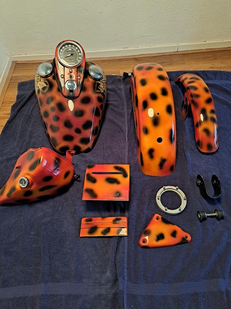 Spuitset harley davidson sportster te koop, Motoren, Ophalen, Gebruikt