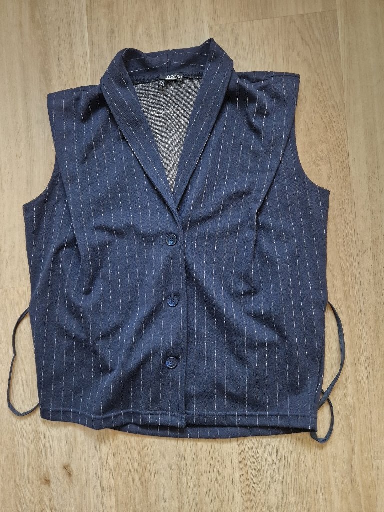 Donkerblauw dames gilet Norah ZGAN, Maat 38/40 (M), Blauw, Ophalen of Verzenden, Zo goed als nieuw