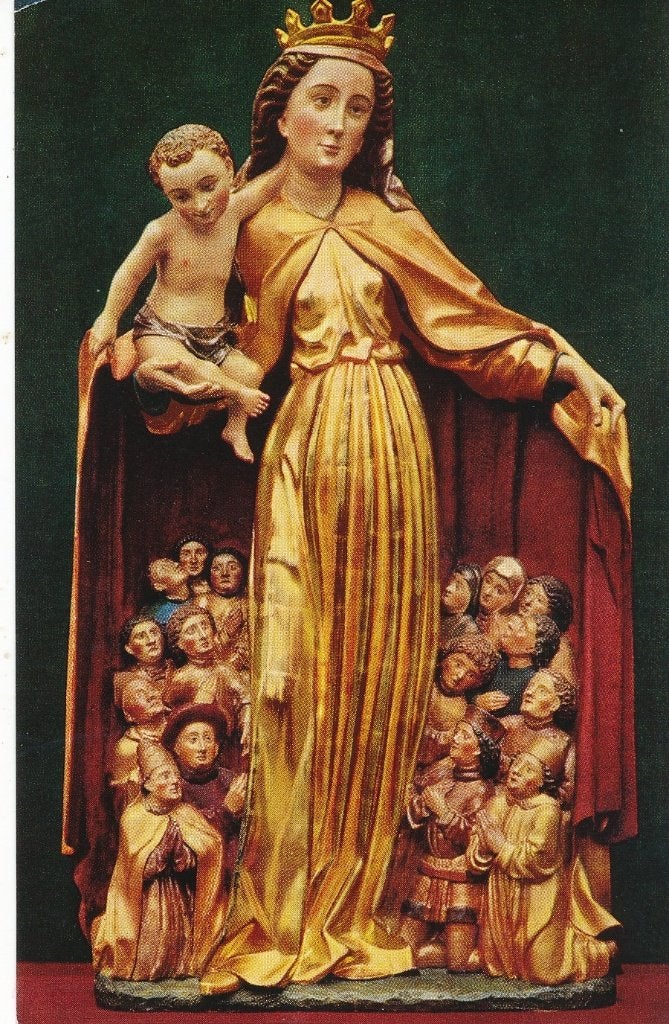Mooi devotieprentje van Mantel Madonna, Ophalen of Verzenden, Zo goed als nieuw, Kaart of Prent, Christendom | Katholiek
