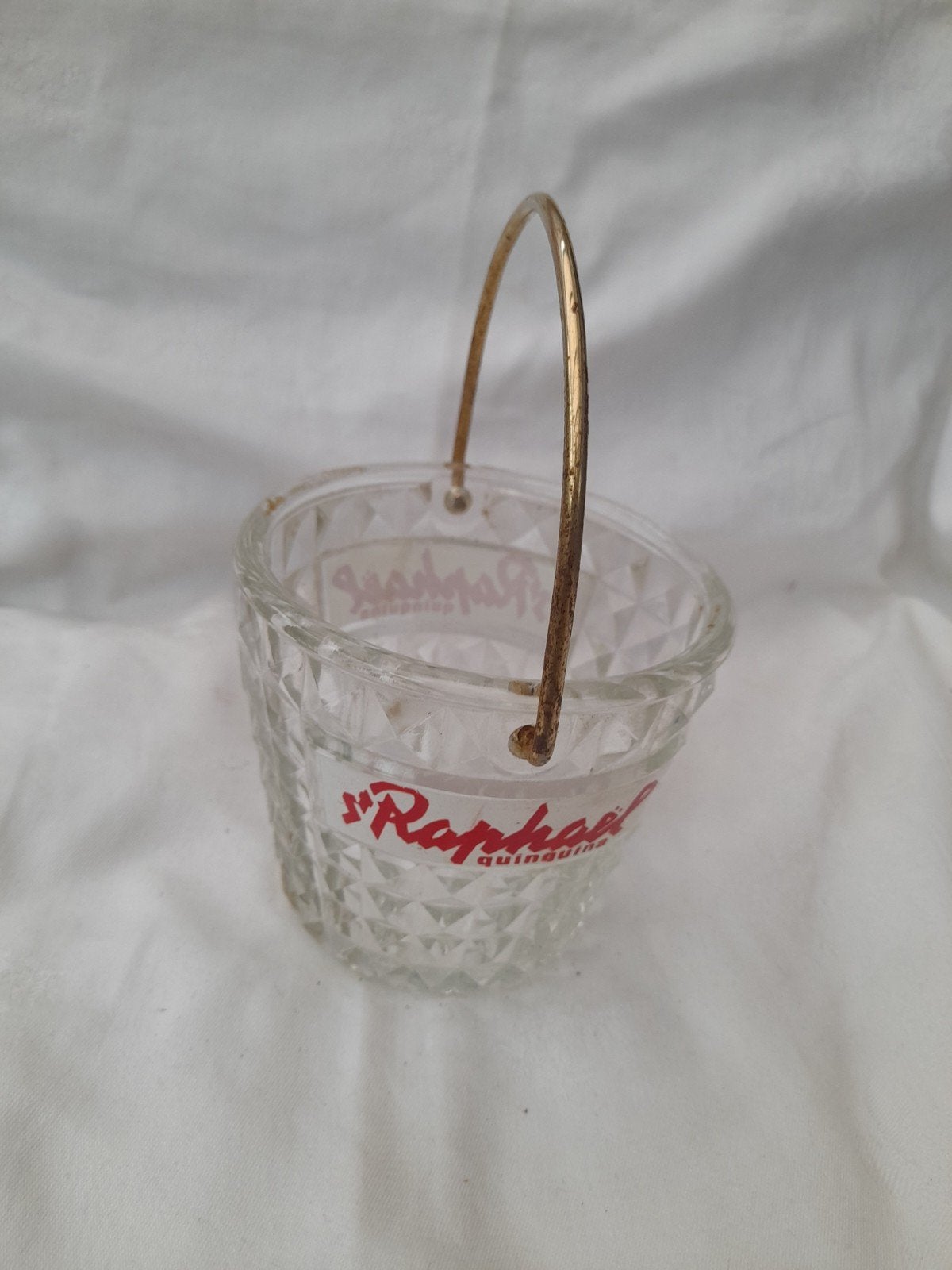 Vintage Raphael Quinquina IJsklontjes glas met Handvat, Ophalen of Verzenden