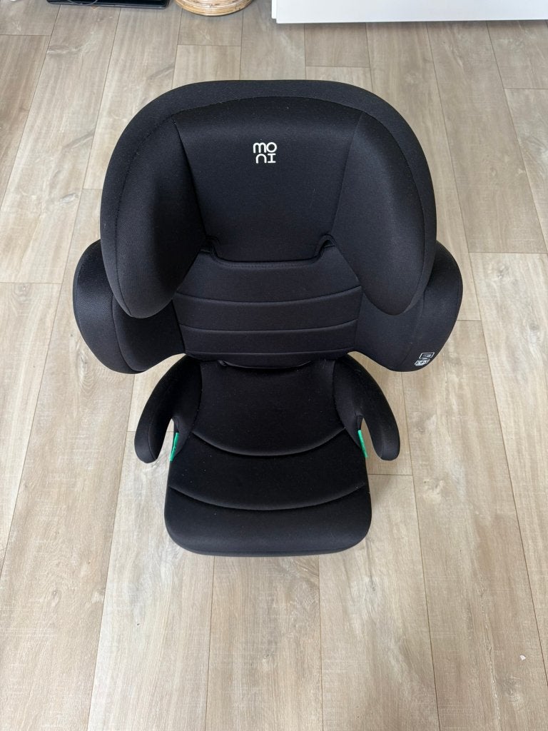 Moni i-Race Cosmo Black 100-150 cm Isofix i-Size Autostoel, Kinderen en Baby's, 15 t/m 36 kg, Zo goed als nieuw, Isofix, Ophalen