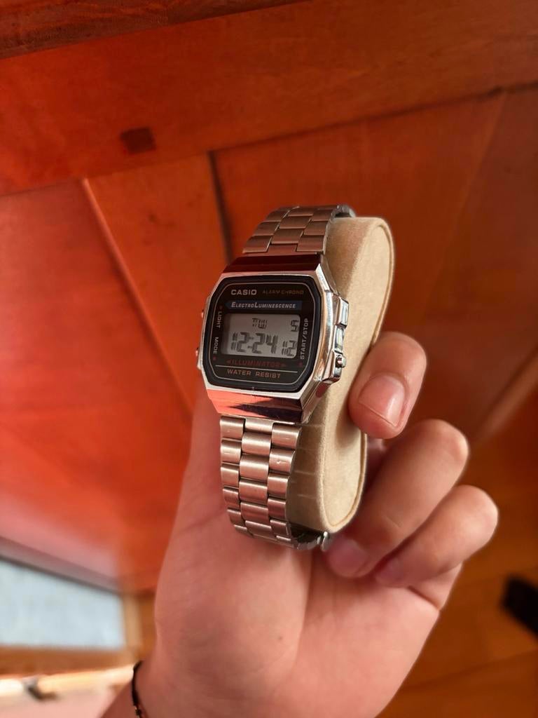 Casio Vintage Horloge - Zo goed als nieuw, Casio, Staal, Polshorloge, Ophalen of Verzenden