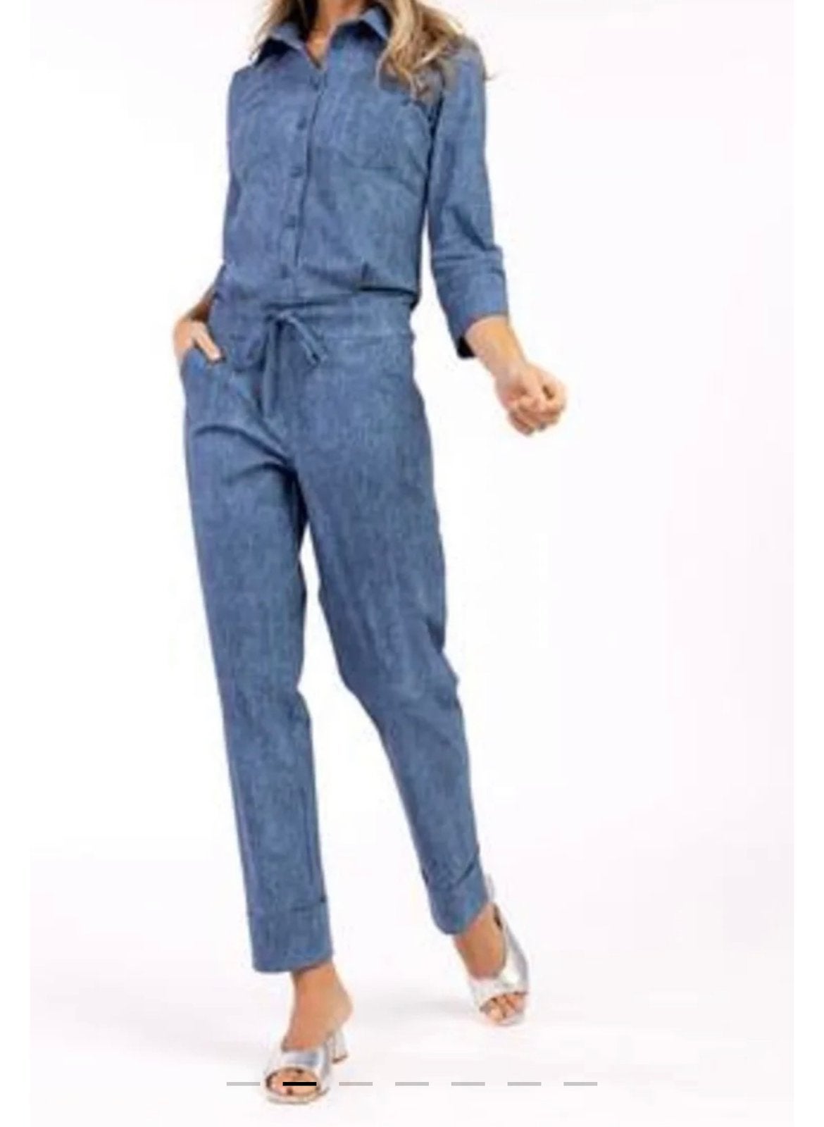 Studio Anneloes jumpsuit maat M denim look, Ophalen of Verzenden, Zo goed als nieuw, Maat 38/40 (M), Blauw