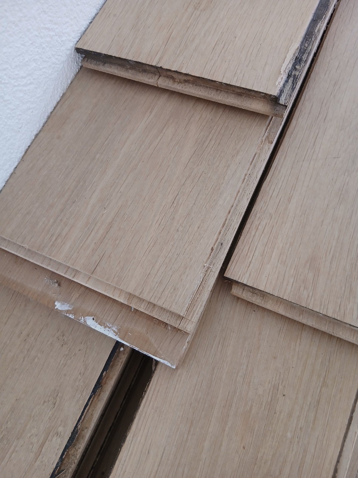 Eikenhouten vloerdelen 30m2, 18mm dik, 13,5/18cm breed, Ophalen, Gebruikt, 50 tot 150 cm, Vloerdelen of -planken
