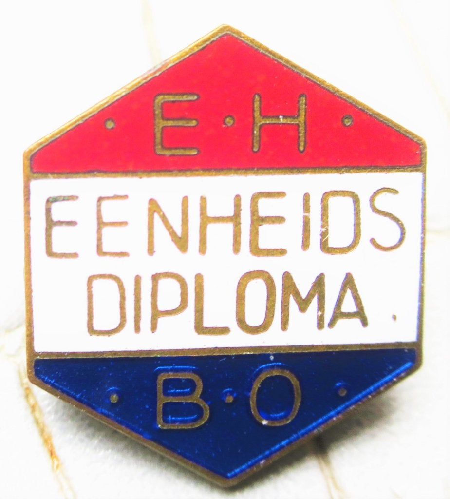 Speldje E.H.B.O. EENHEIDS DIPLOMA, Ophalen, Zo goed als nieuw, Overige onderwerpen, Speldje of Pin