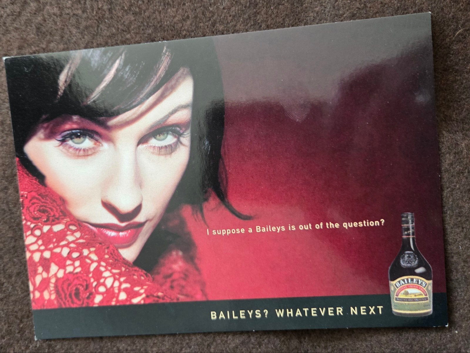 Baileys Reclame Ansichtkaart, Verzenden, 1980 tot heden, Ongelopen, Overige thema's