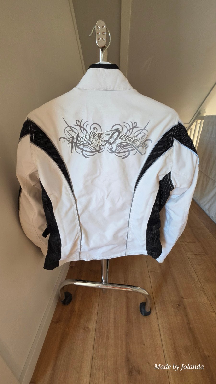 Harley-Davidson Motorjas Dames - Wit/Zwart Maat M, Motoren, Ophalen, Harley-Davidson, Jas | textiel, Dames