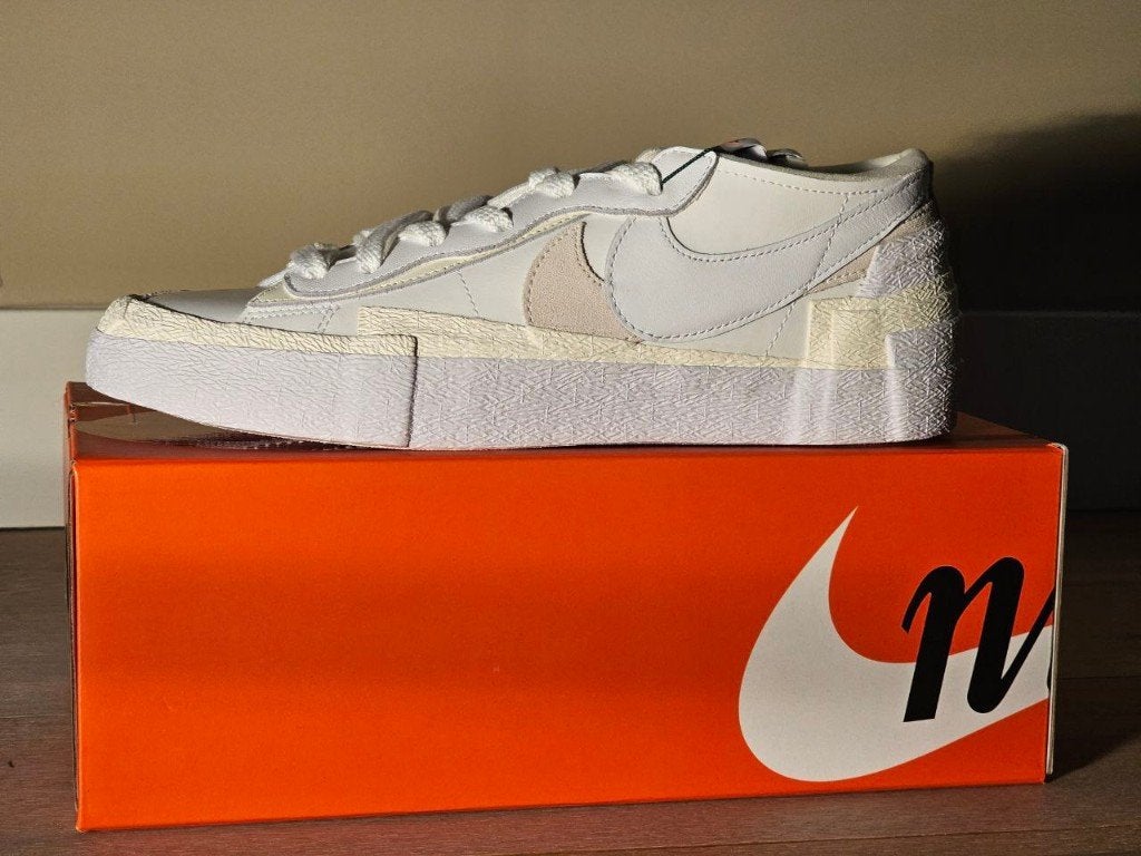 Nike Blazer Low Sacai (US 10 - EU 44), Ophalen, Wit, Nike, Nieuw