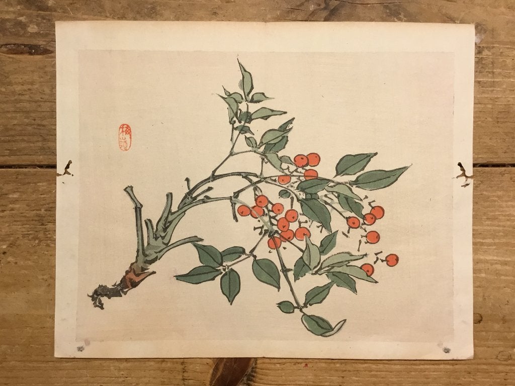 Antieke Japanse houtblok prent, Antiek en Kunst, Kunst | Niet-Westerse kunst, Wanddecoratie, Verzenden, Handgemaakt, Papier/karton