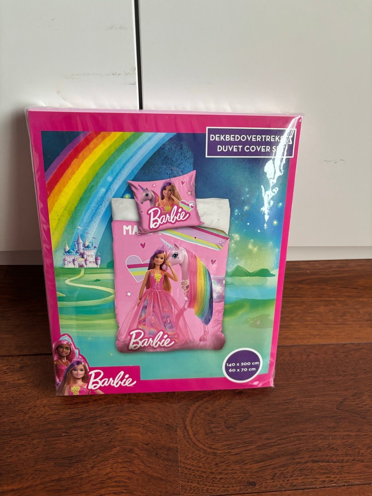 Barbie Dekbedovertrek Eenpersoons 140x200 cm (advr 89), Eenpersoons, Dekbedovertrek, Ophalen of Verzenden, Overige merken