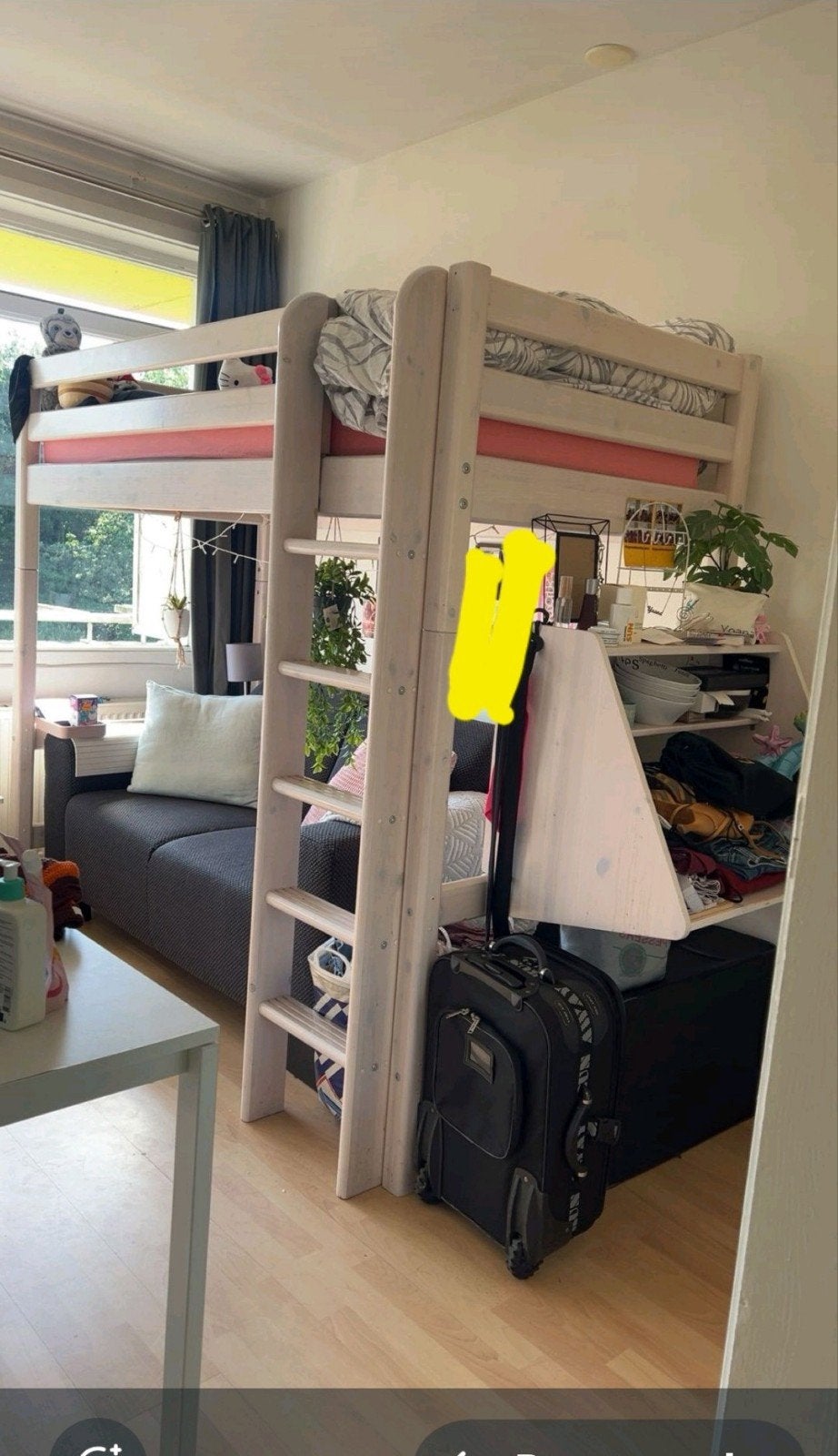 Gratis op te halen hoogslaper. Handig voor op kamers, Ophalen, Gebruikt, Eenpersoons, 200 cm
