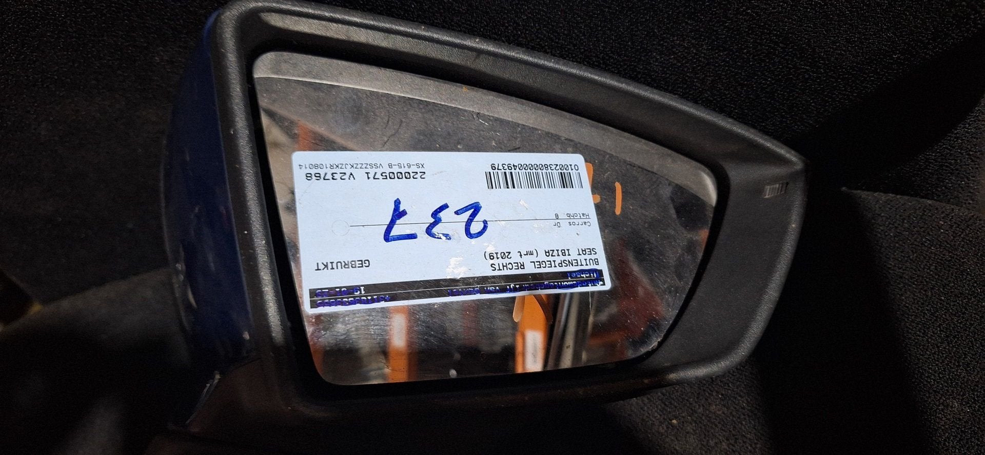 Originele Seat Ibiza (KJ) Buitenspiegel Rechts (Passagierszi, Gebruikt, -, -, Ophalen of Verzenden
