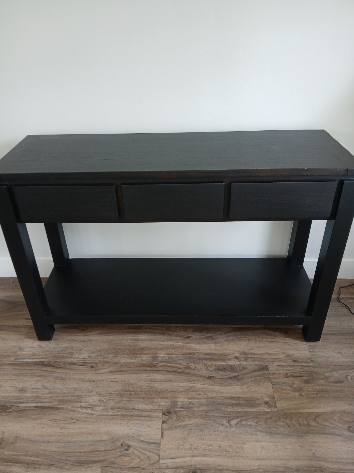 Zwarte sidetable met 3 lades 1.20m, Huis en Inrichting, Tafels | Sidetables, Ophalen, 25 tot 50 cm, Rechthoekig, 100 tot 150 cm