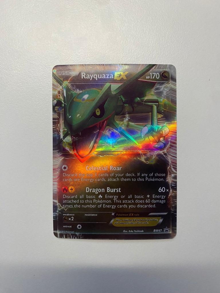Rayquaza EX BW47, Ophalen, Zo goed als nieuw, Losse kaart