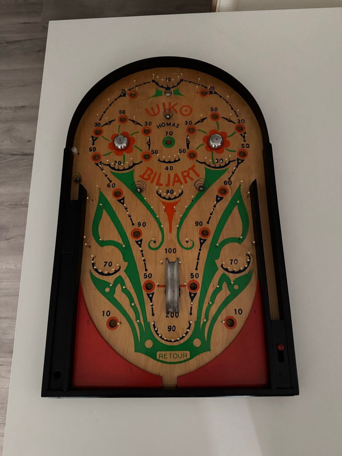 Vintage Wiko Homas Biljart Flipperkast Spel, Ophalen, Gebruikt