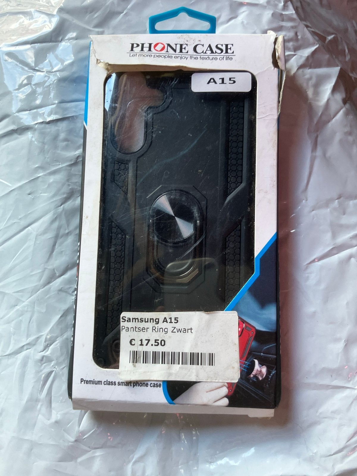 Samsung A15 hoesje Ring Zwart -, Ophalen of Verzenden, Nieuw, Overige modellen, Hoesje of Tasje