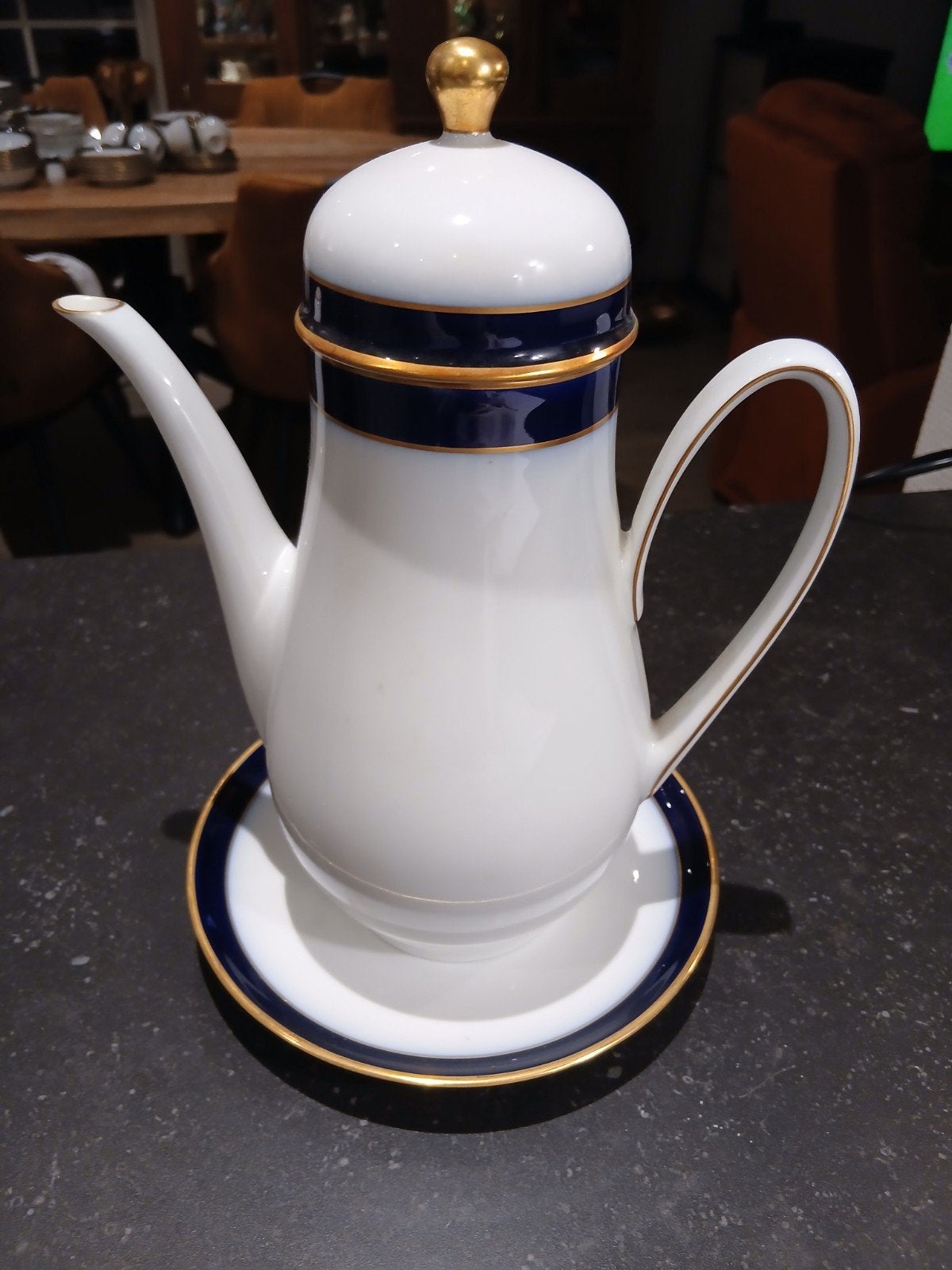 Hutschenreuther servies - Kobaltblauw met gouden rand, Huis en Inrichting, Ophalen of Verzenden