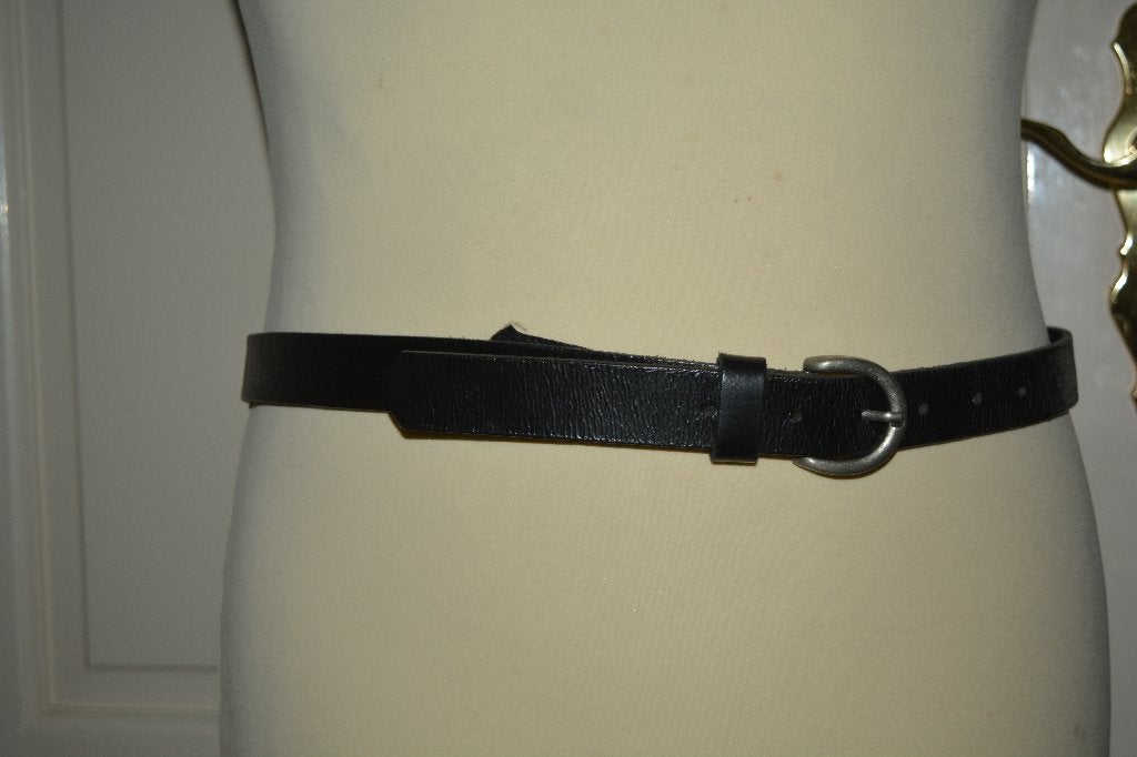 riem, hema, zwarte leren riem met gesp, 85cm, Kleding | Dames, Riemen en Ceinturen, Minder dan 3 cm, 80 tot 90 cm, Tailleriem