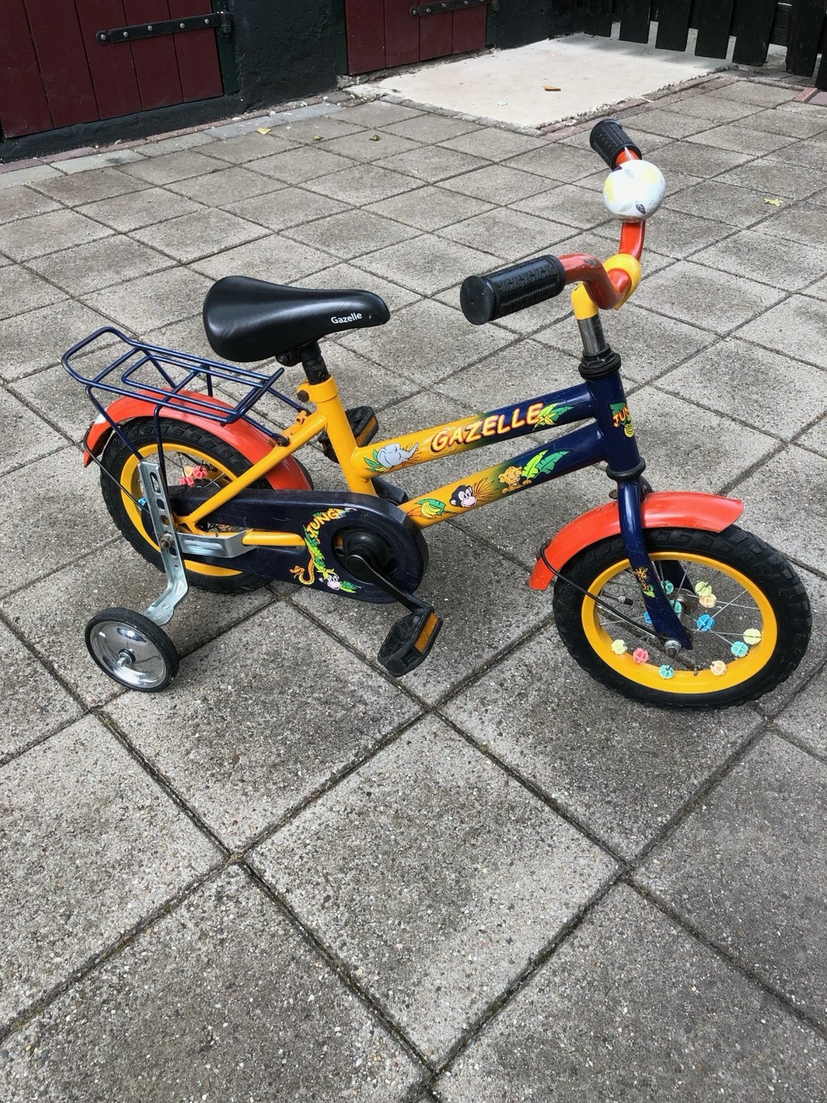 Kinderfietsje 12 inch, Ophalen, Terugtraprem, Zijwieltjes, Gebruikt