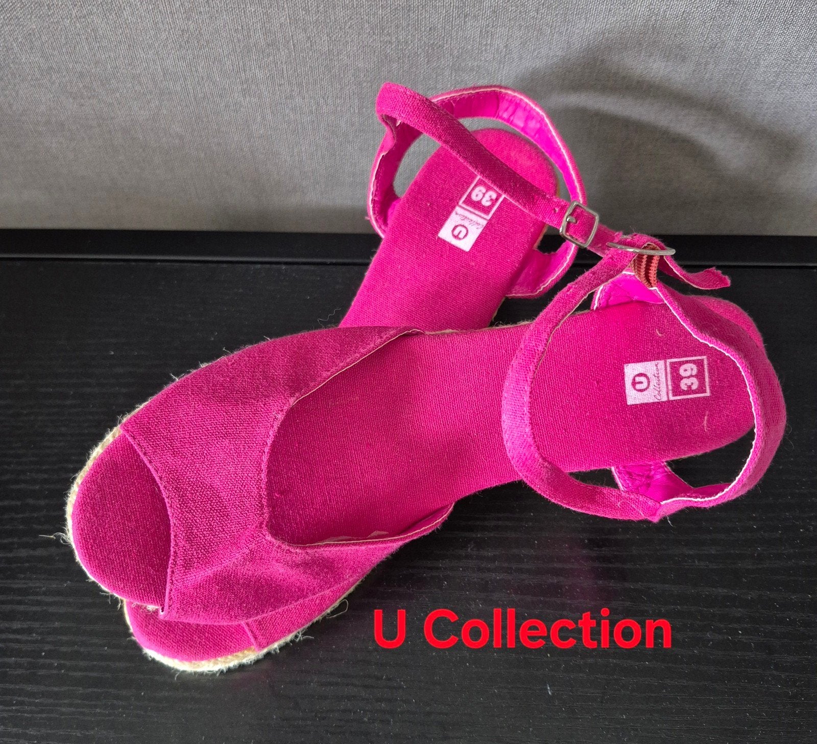 U Collection roze espadrilles maat 39, U Collection, Ophalen of Verzenden, Zo goed als nieuw, Espadrilles of Moccasins