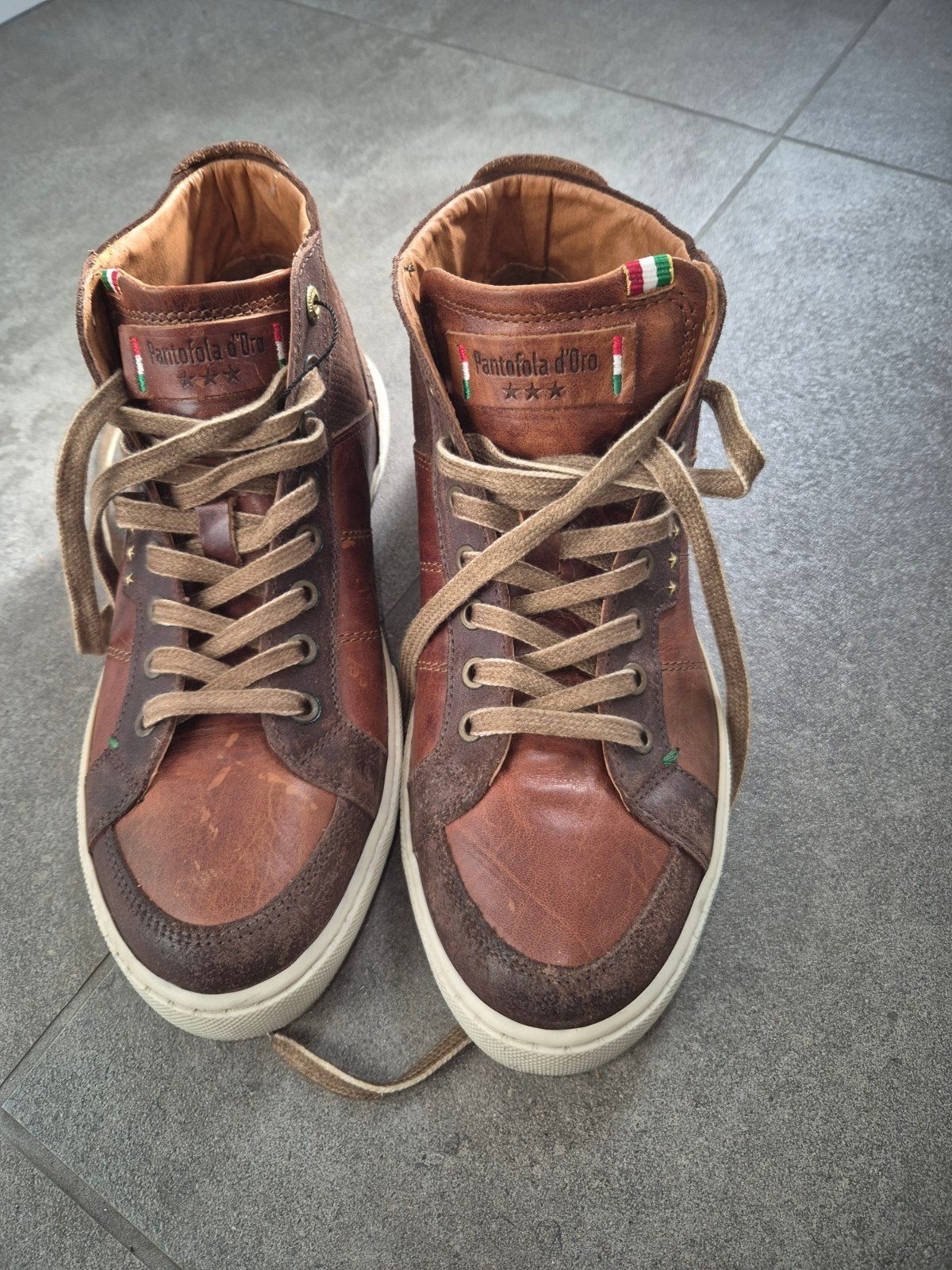 Pantofola d'Oro Sneakers - Bruin Leer - Maat 41, Ophalen, Bruin, Nieuw, Sneakers of Gympen