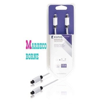 TosLink Digitale Audiokabel Male - TosLink Male 2 meter Wit