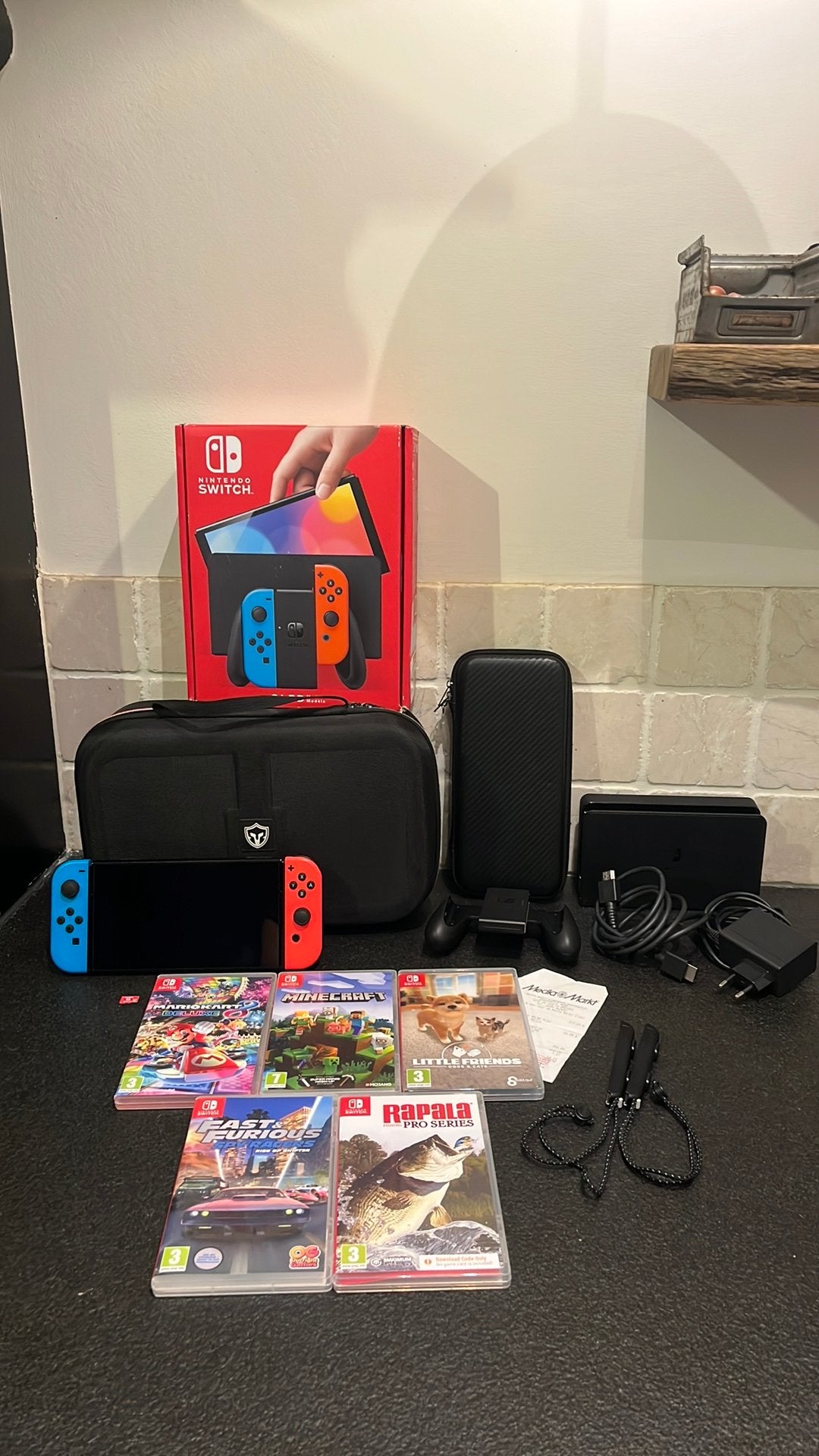 Nintendo switch OLED (128GB), Met games, Zo goed als nieuw, Met 1 controller, Switch OLED