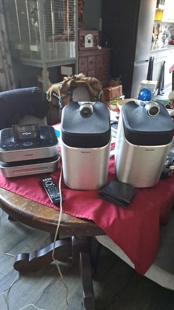 Philips microset met cd-speler en speakers, Ophalen of Verzenden