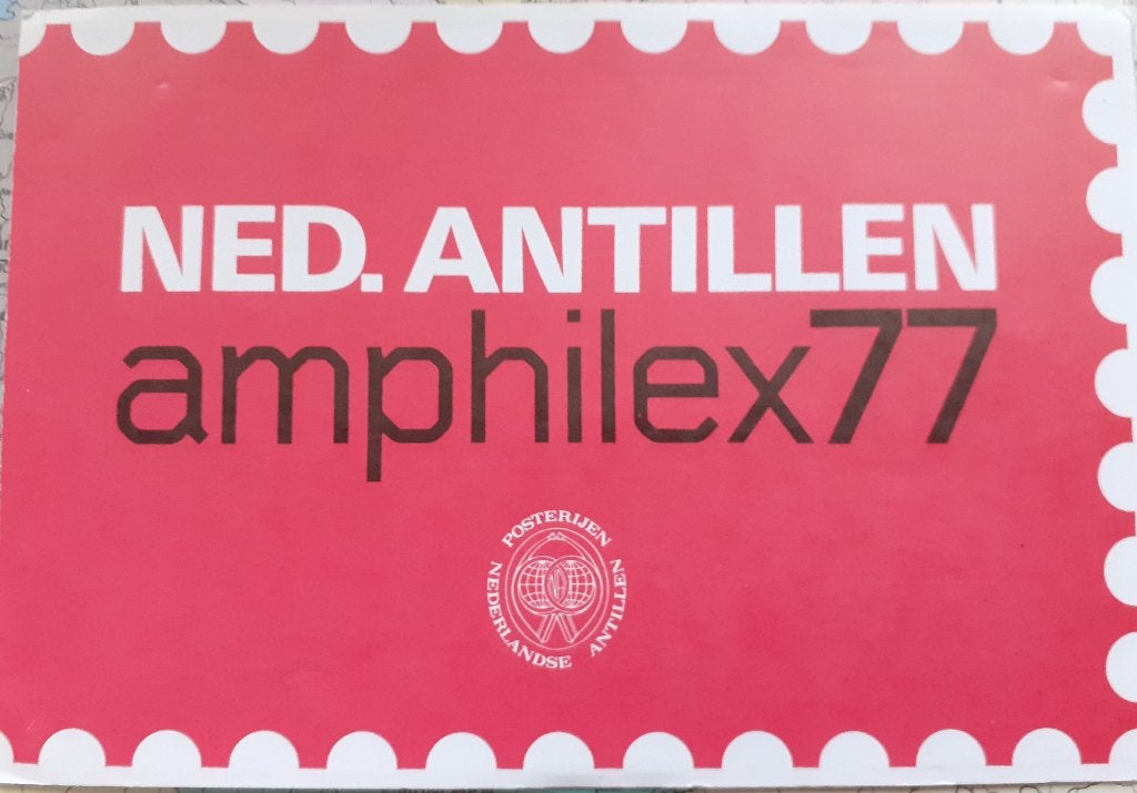 Nederlandse Antillen  mapje Amphilex 1977, Postzegels en Munten, Brieven en Enveloppen | Buitenland, Ophalen of Verzenden, Overige typen