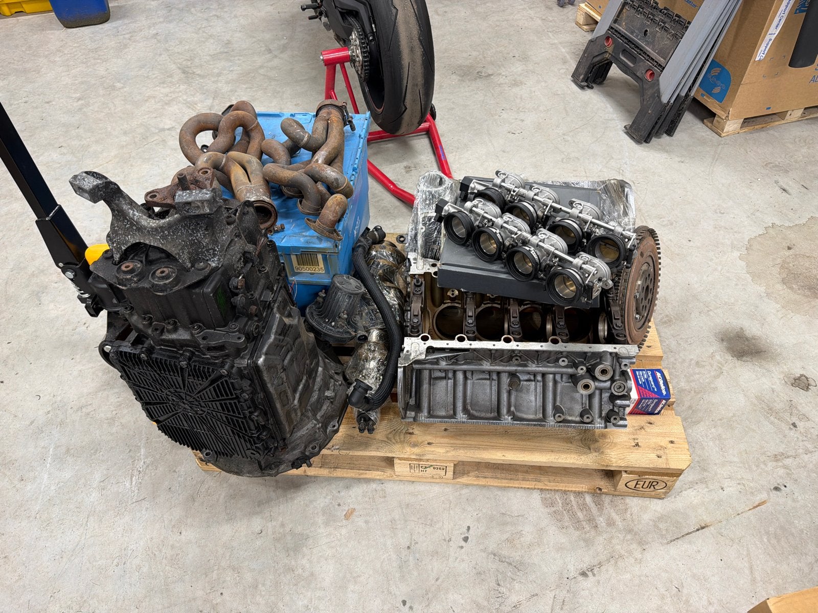 BMW S65B40 onderblok krukas gesmeedezuigers drijfstangen, Auto-onderdelen, Motor en Toebehoren, Ophalen, Gebruikt, BMW