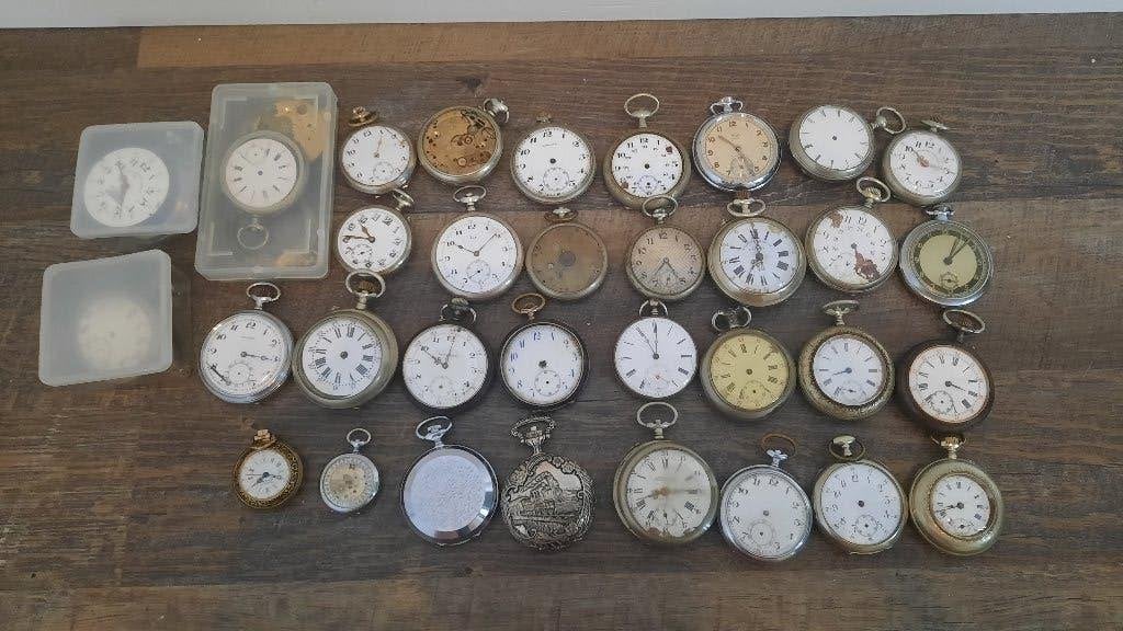 Grote Partij Antieke / Art Deco Zakhorloges voor Reparatie, Ophalen of Verzenden, Gebruikt