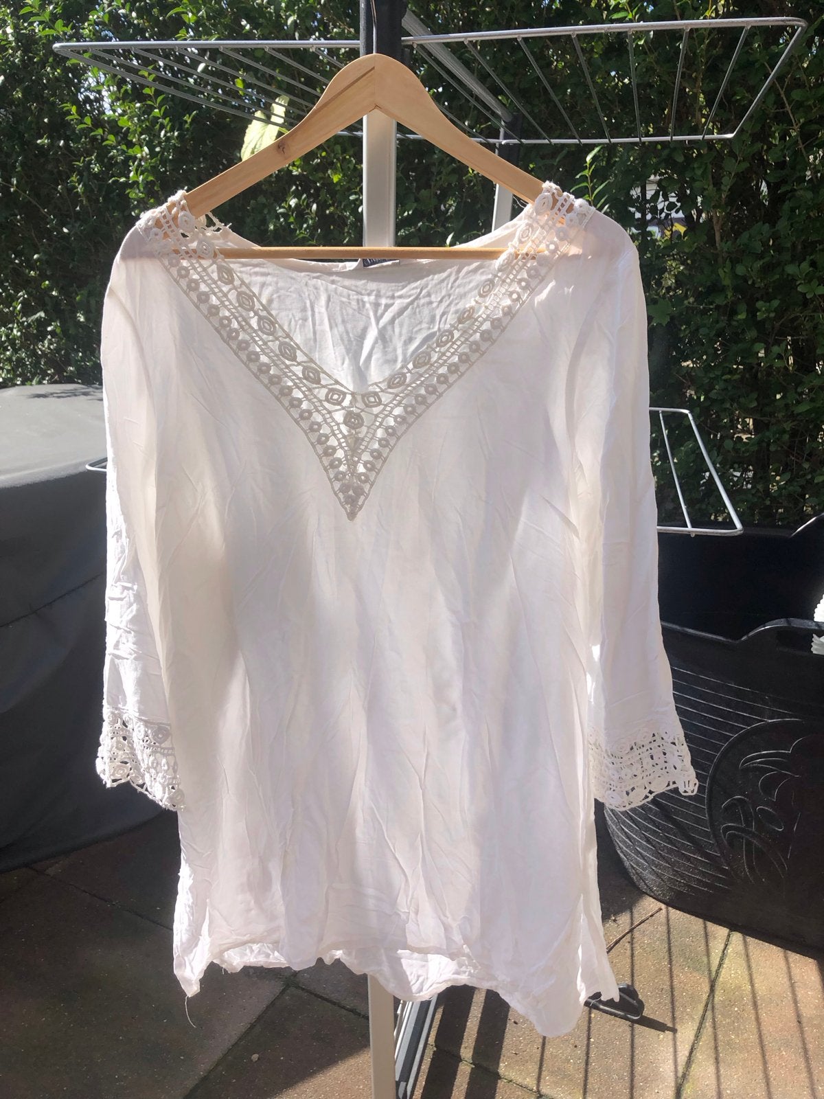 Hunkemöller Bodique witte tuniek met kant, maat XL, Wit, Maat 46/48 (XL) of groter, Ophalen of Verzenden, Zo goed als nieuw