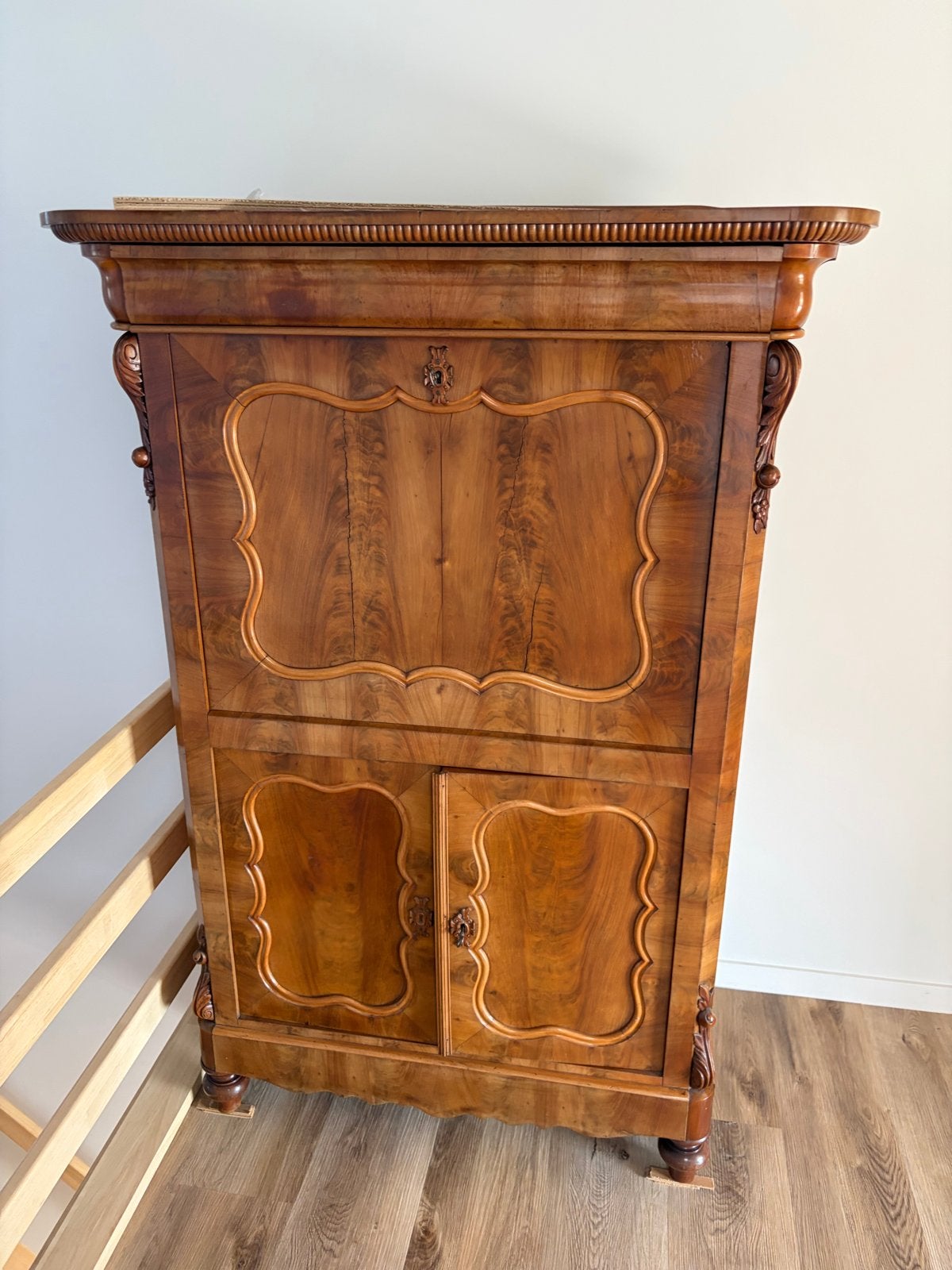 Antieke Biedermeier Secretaire Ladekast Klepkast, Ophalen