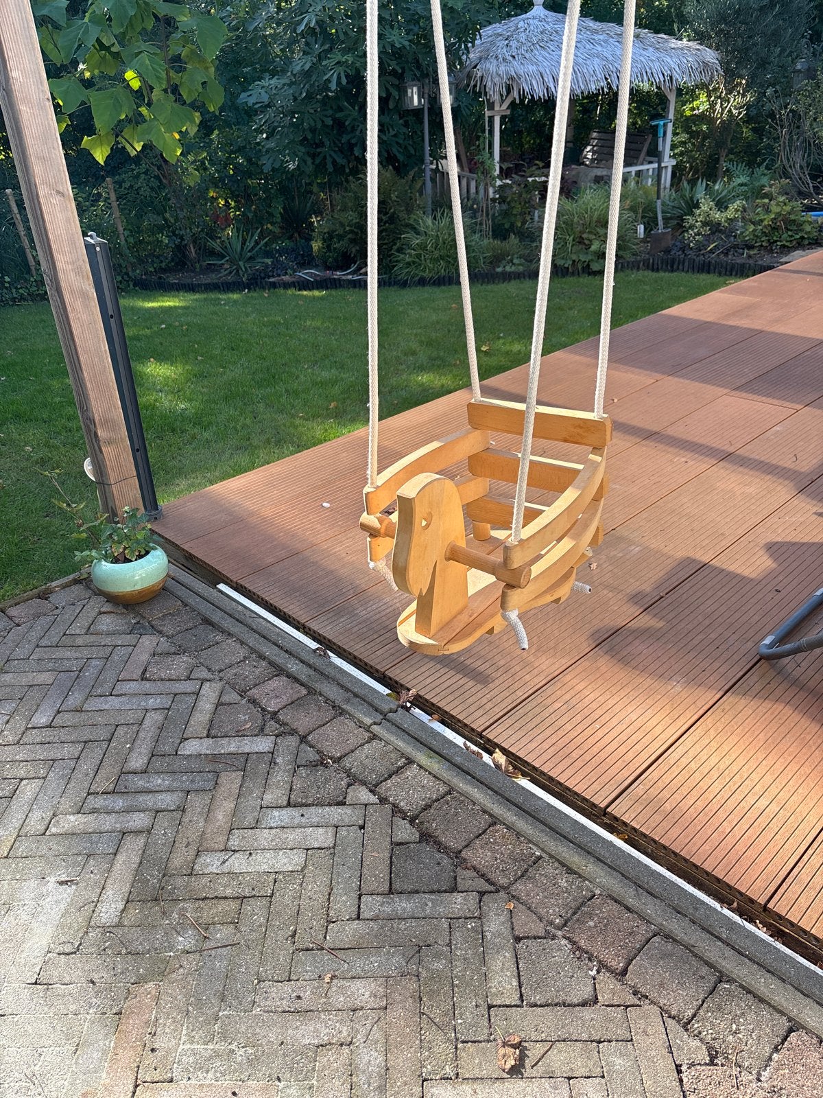 Houten schommel voor dreumes en peuter, Kinderen en Baby's, Ophalen of Verzenden, Gebruikt, Schommel